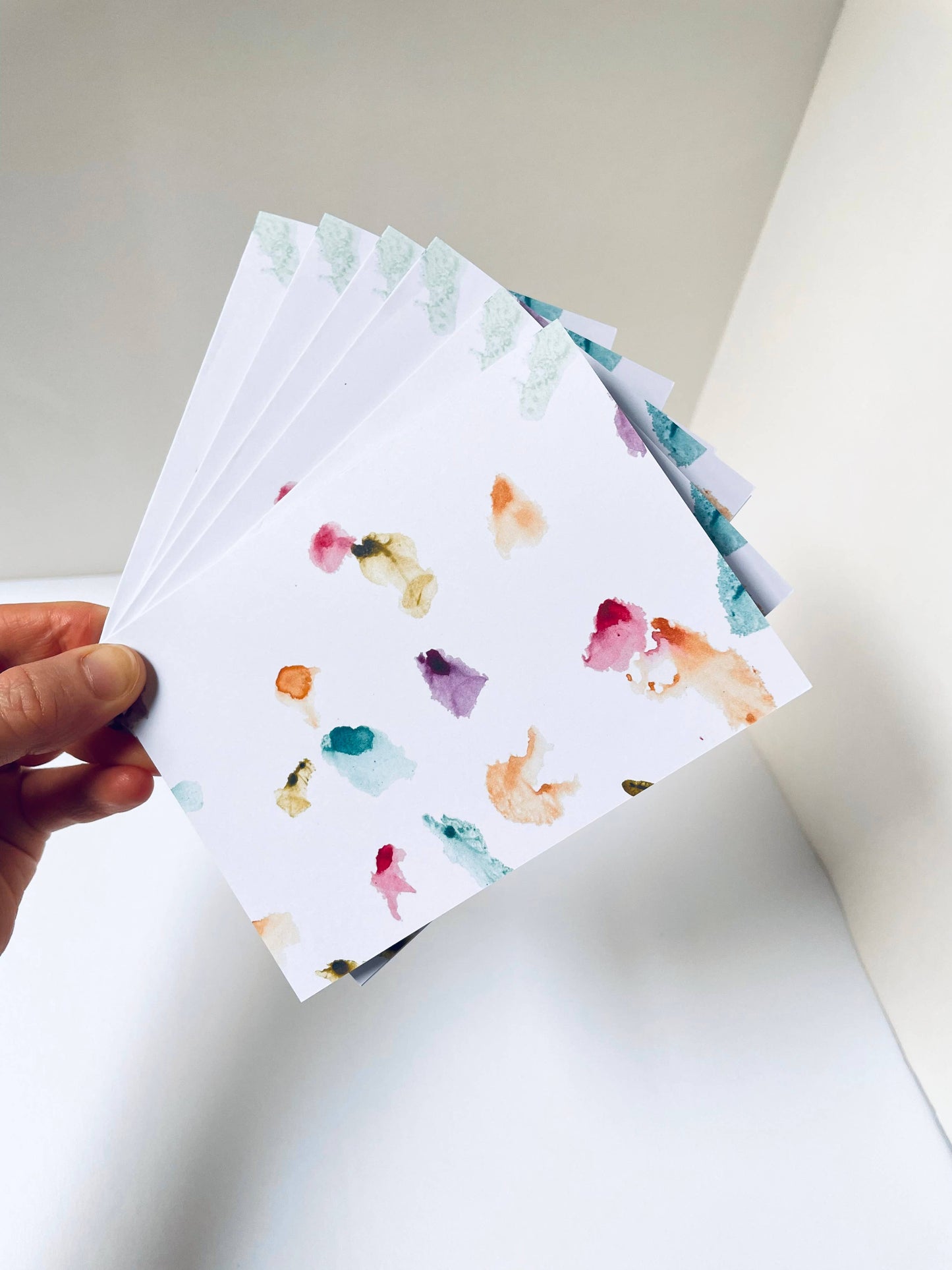 Confetti Watercolor Boxed Card Set, 100% Recycled Paper, Fun