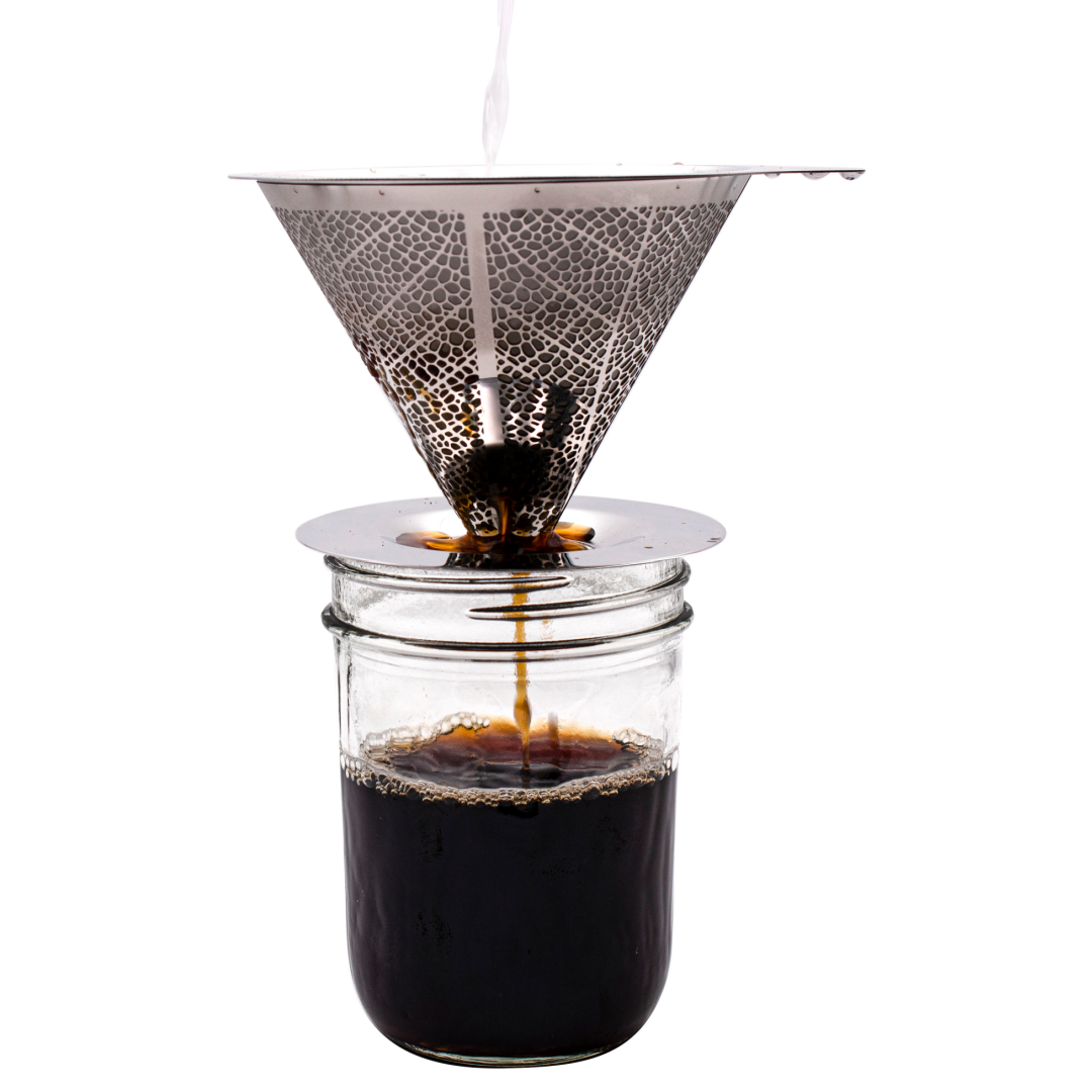 Stainless Steel Pour Over Drip Coffee Filter for Mason Jars