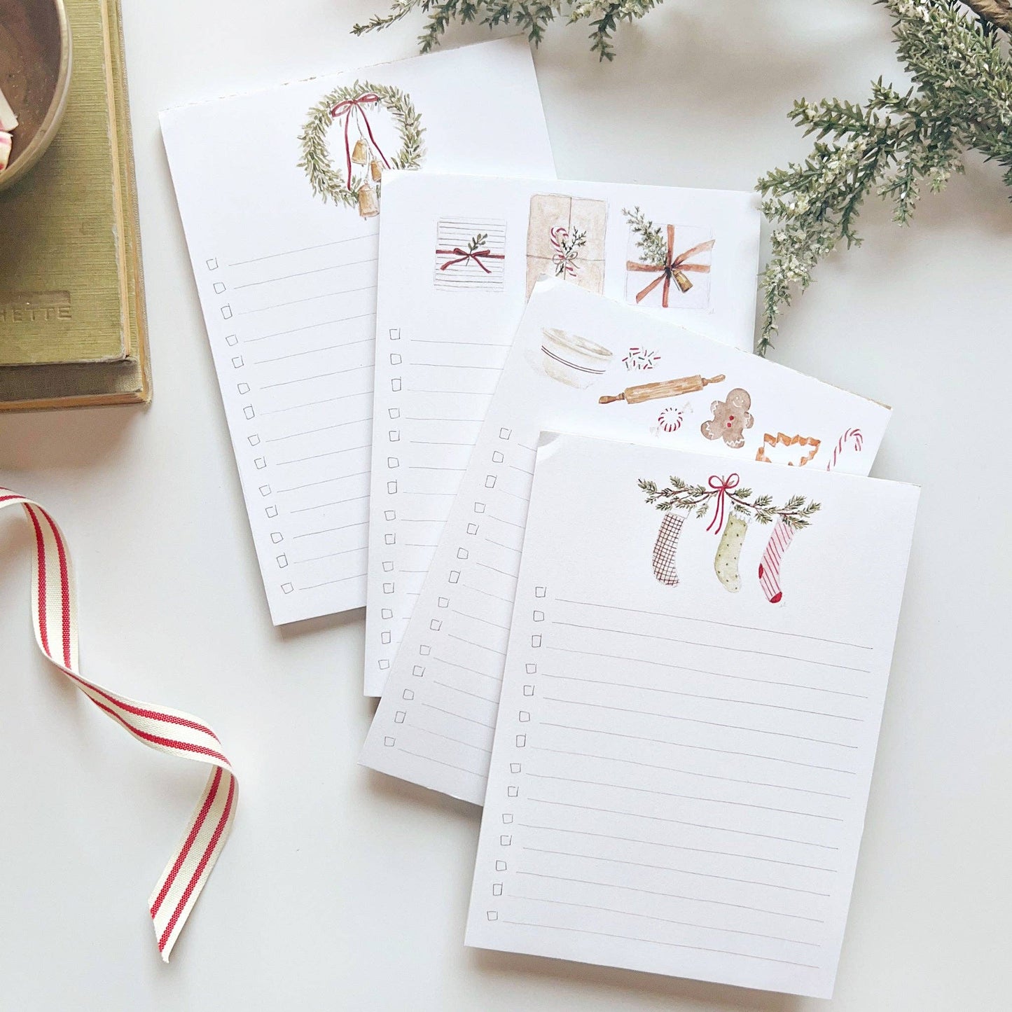 Christmas checklist notepad