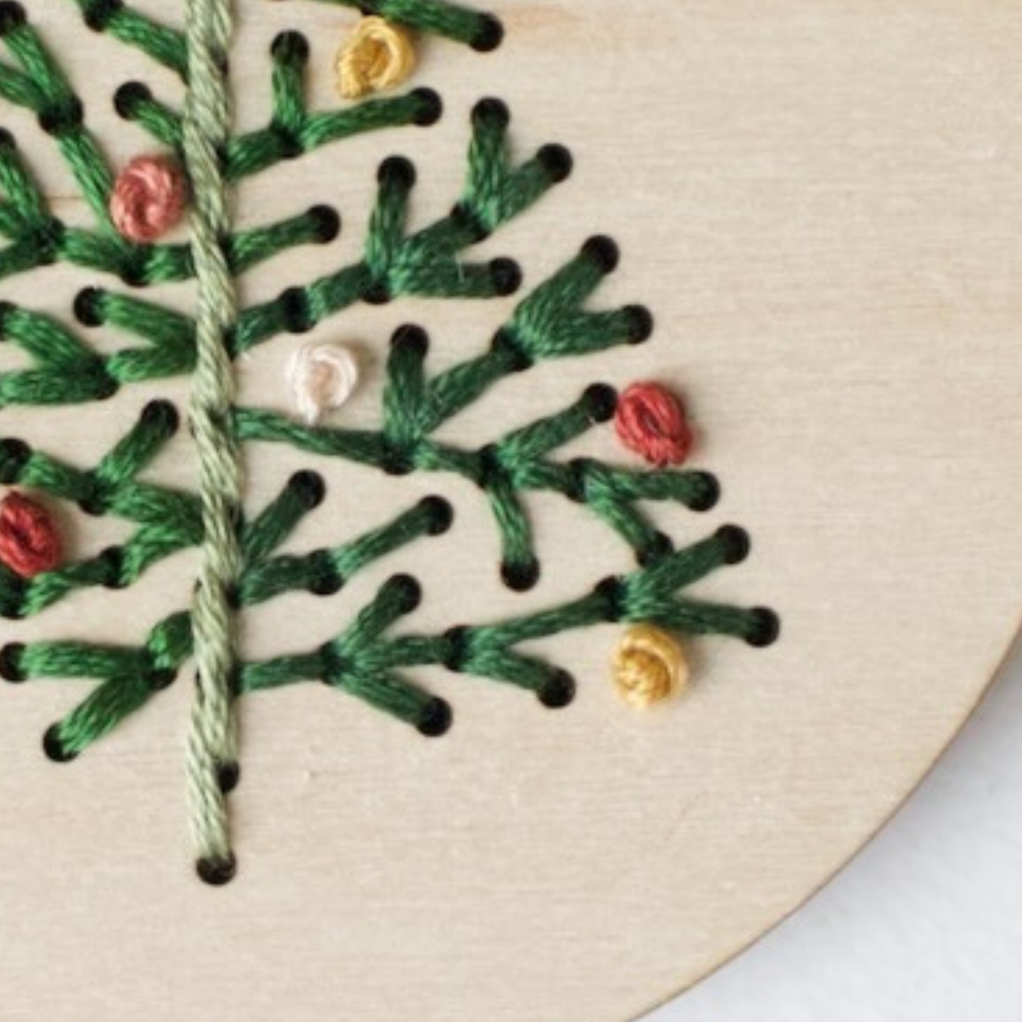 Christmas Tree Ornament Embroidery DIY Kit