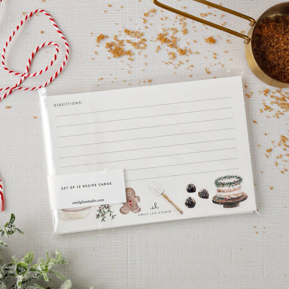 Christmas baking recipe cards