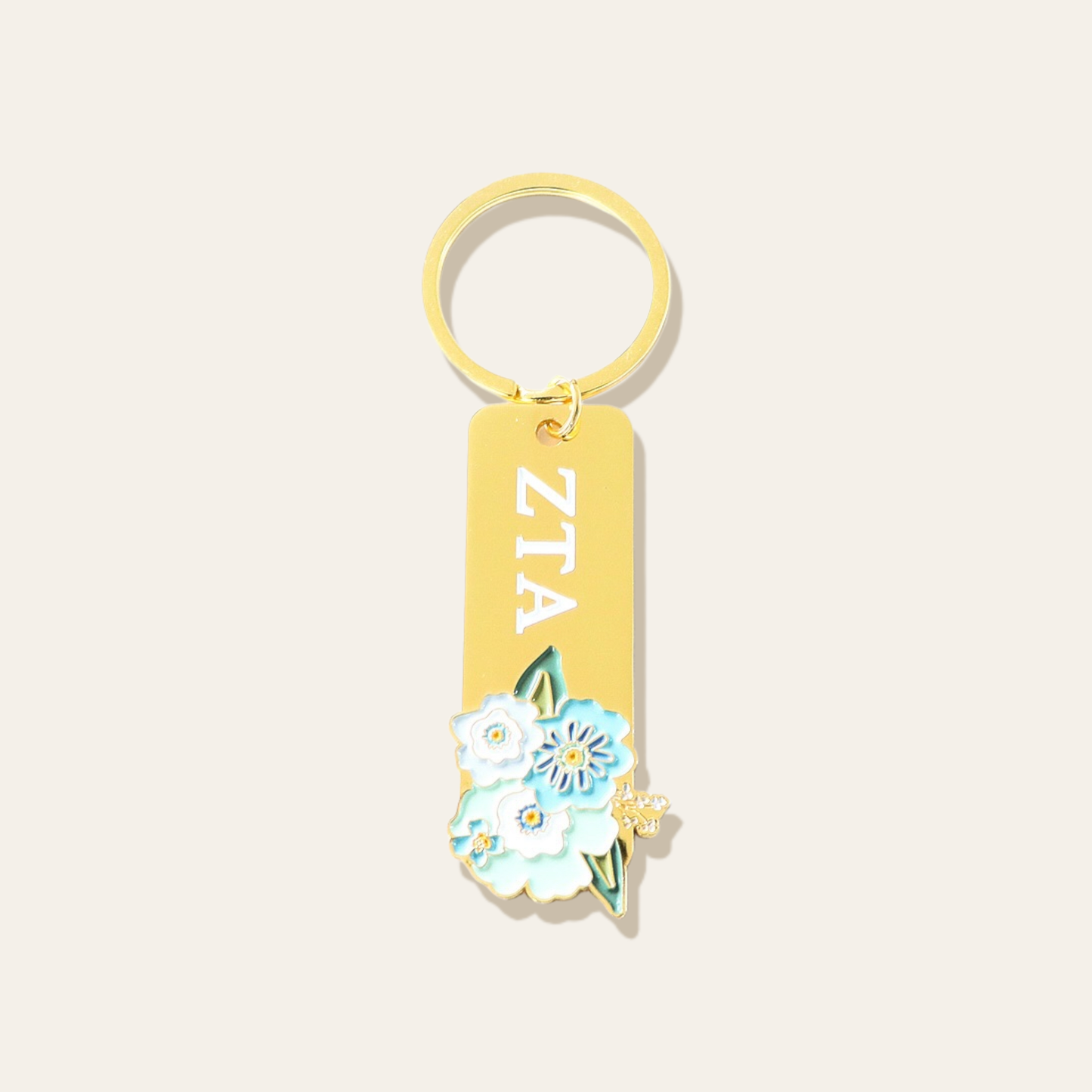 Sorority Enamel Floral Keychain