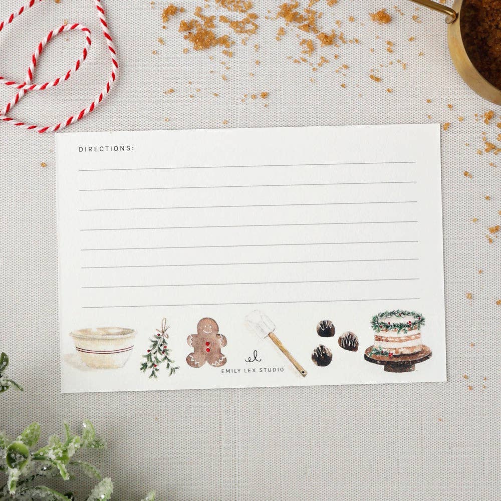 Christmas baking recipe cards