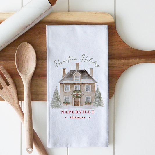 Greenwood Hometown Holiday Tea Towel