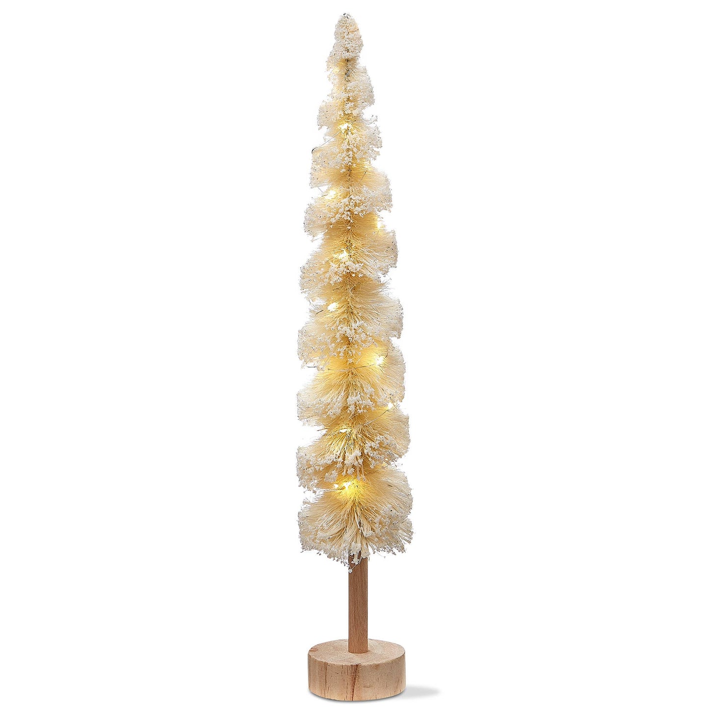 Snowtipped Spiral Sisal Tree Tall - Natural