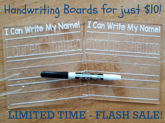 Handwriting Practice Boards | Eco Friendly Dry Erase Acrylic