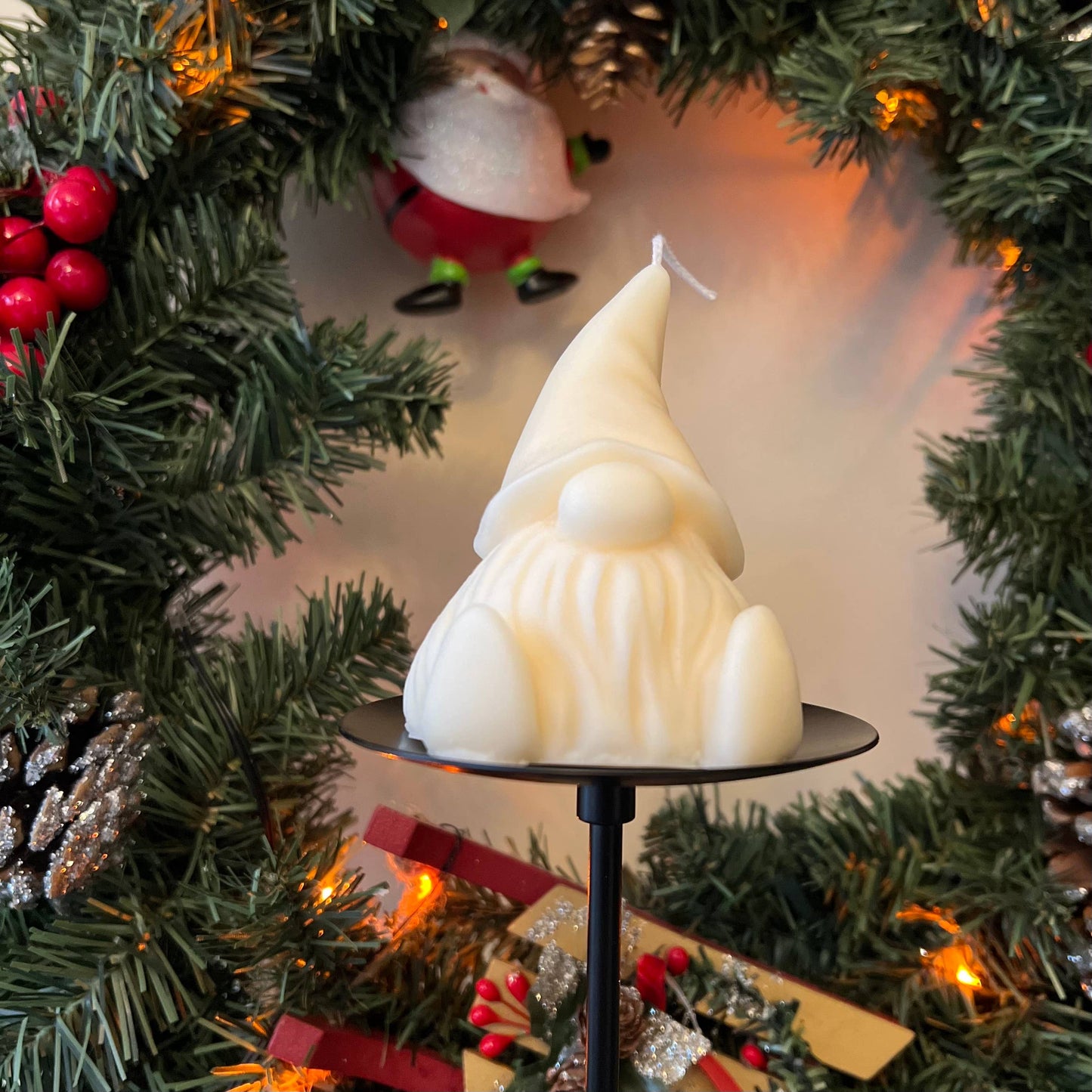 Cute Gnome Christmas Candle