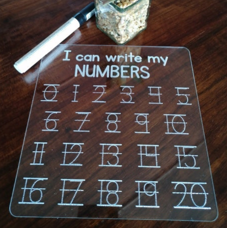 Acrylic Tracing Board for Numbers