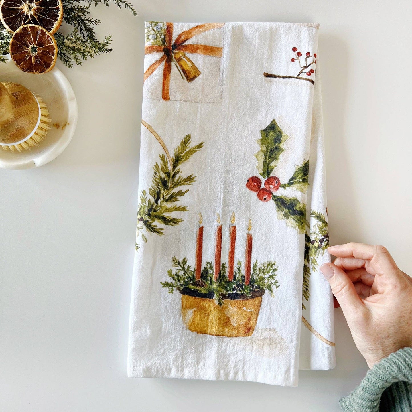 Yuletide tea towel