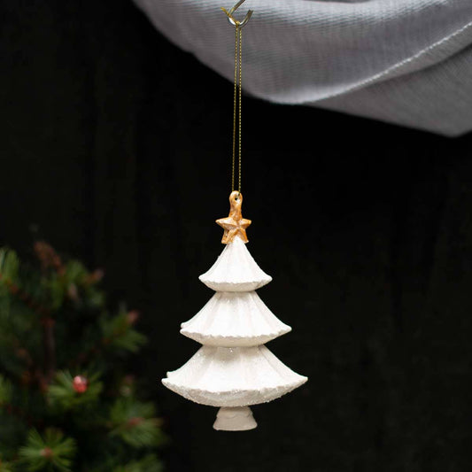 Spokane Tree Ornament   White/Gold