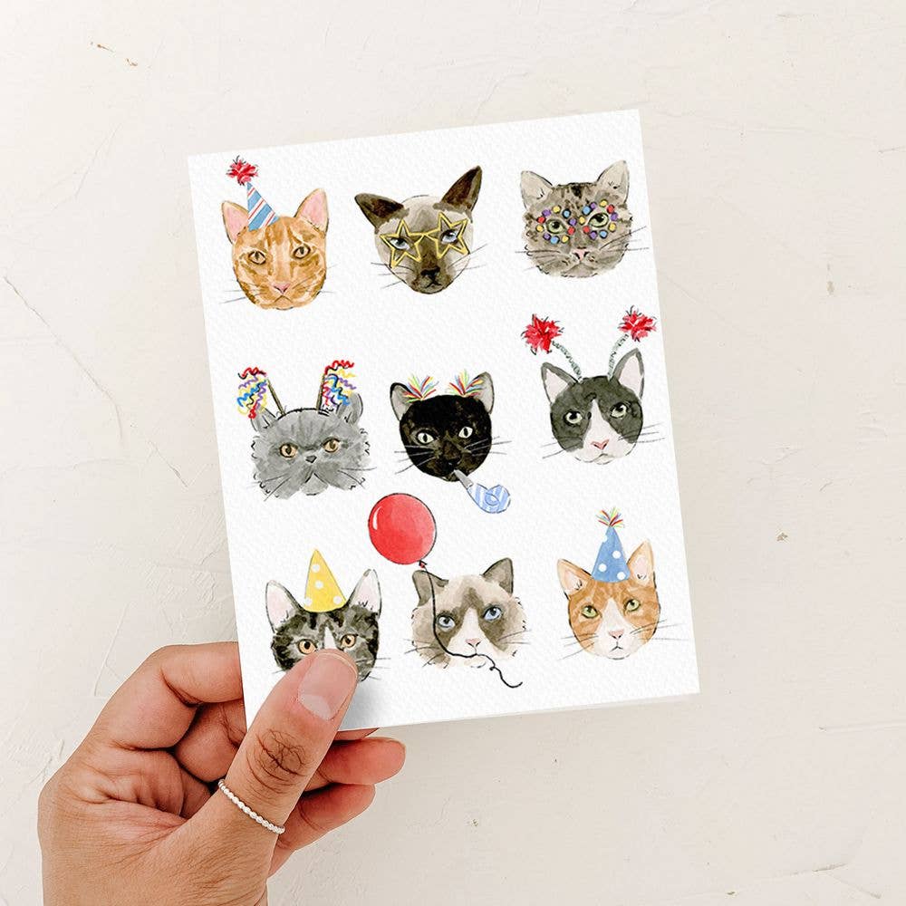 Birthday Cats Greeting Card