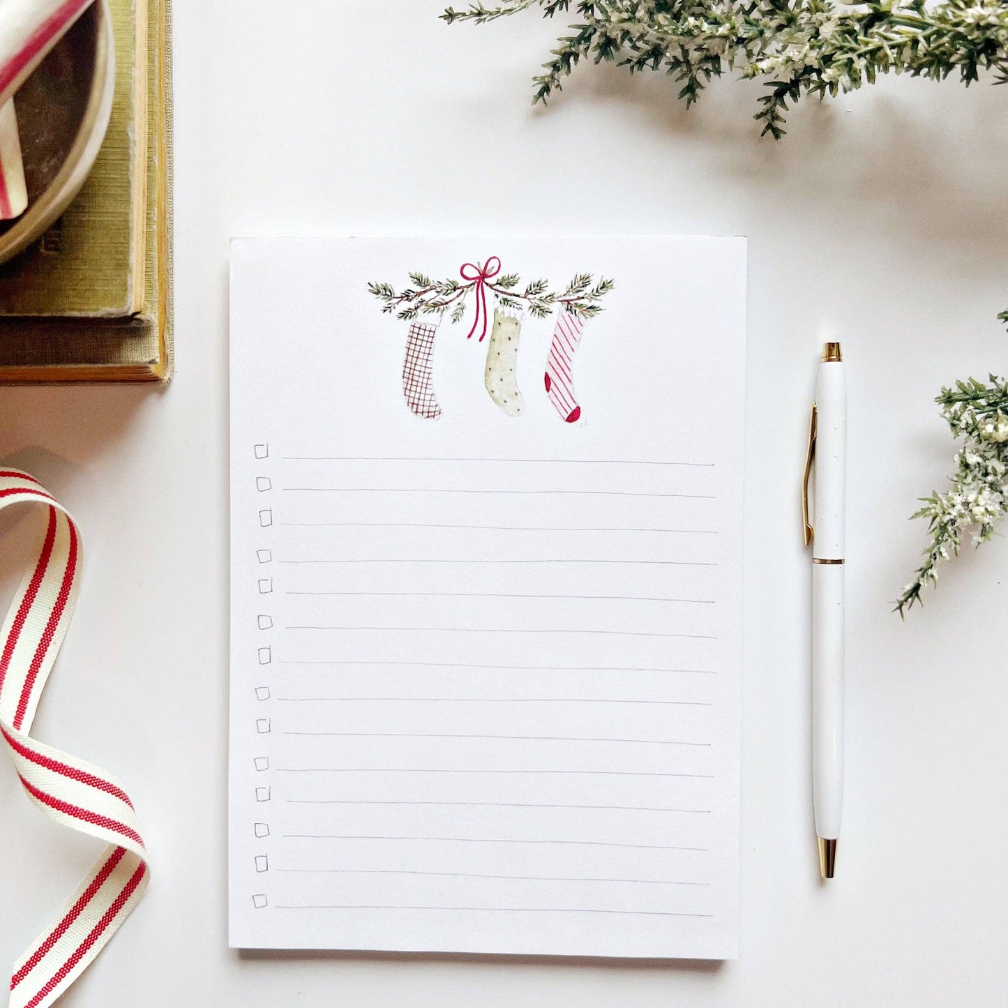 Christmas checklist notepad