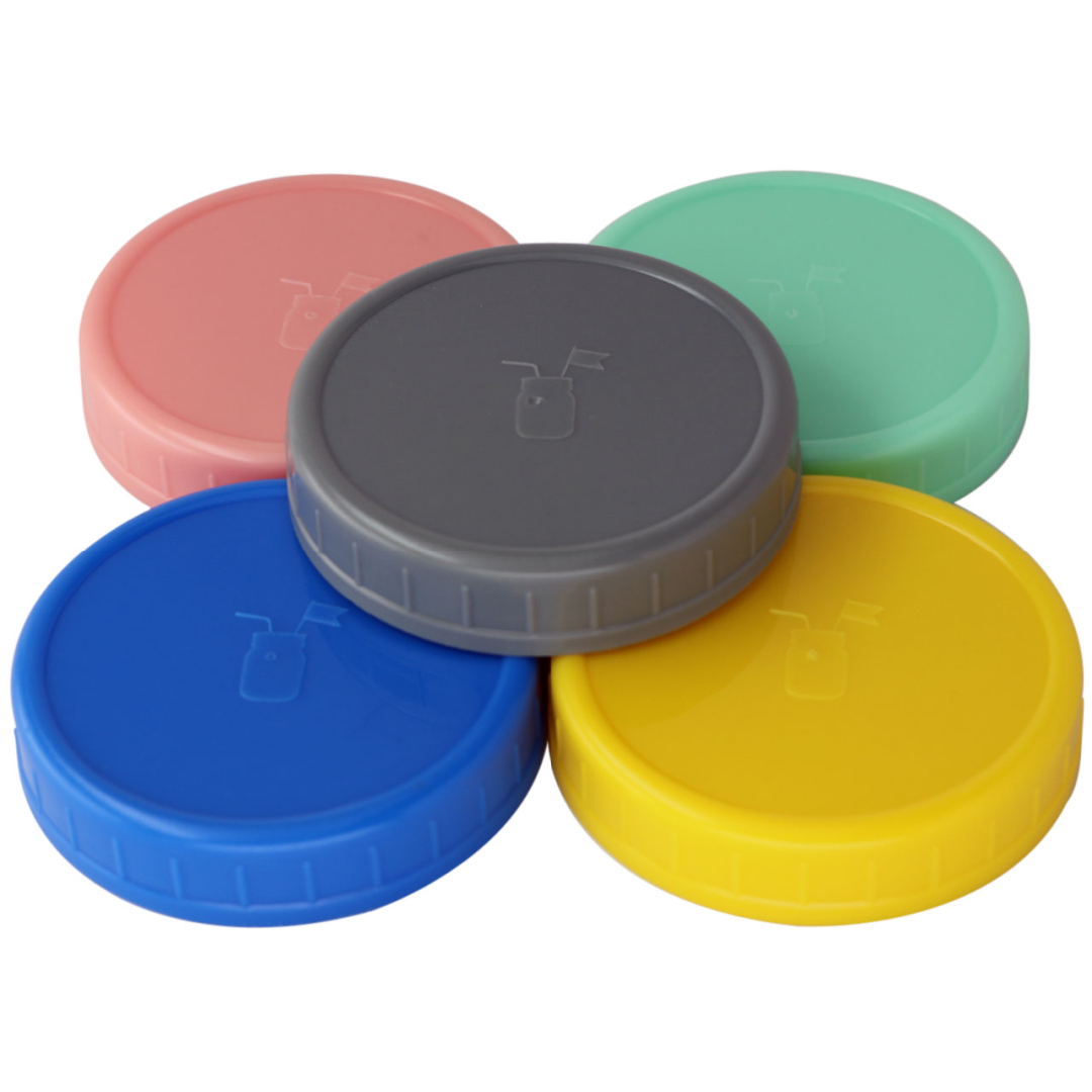 MJL Leak Proof Plastic Storage Lids for Mason Jars