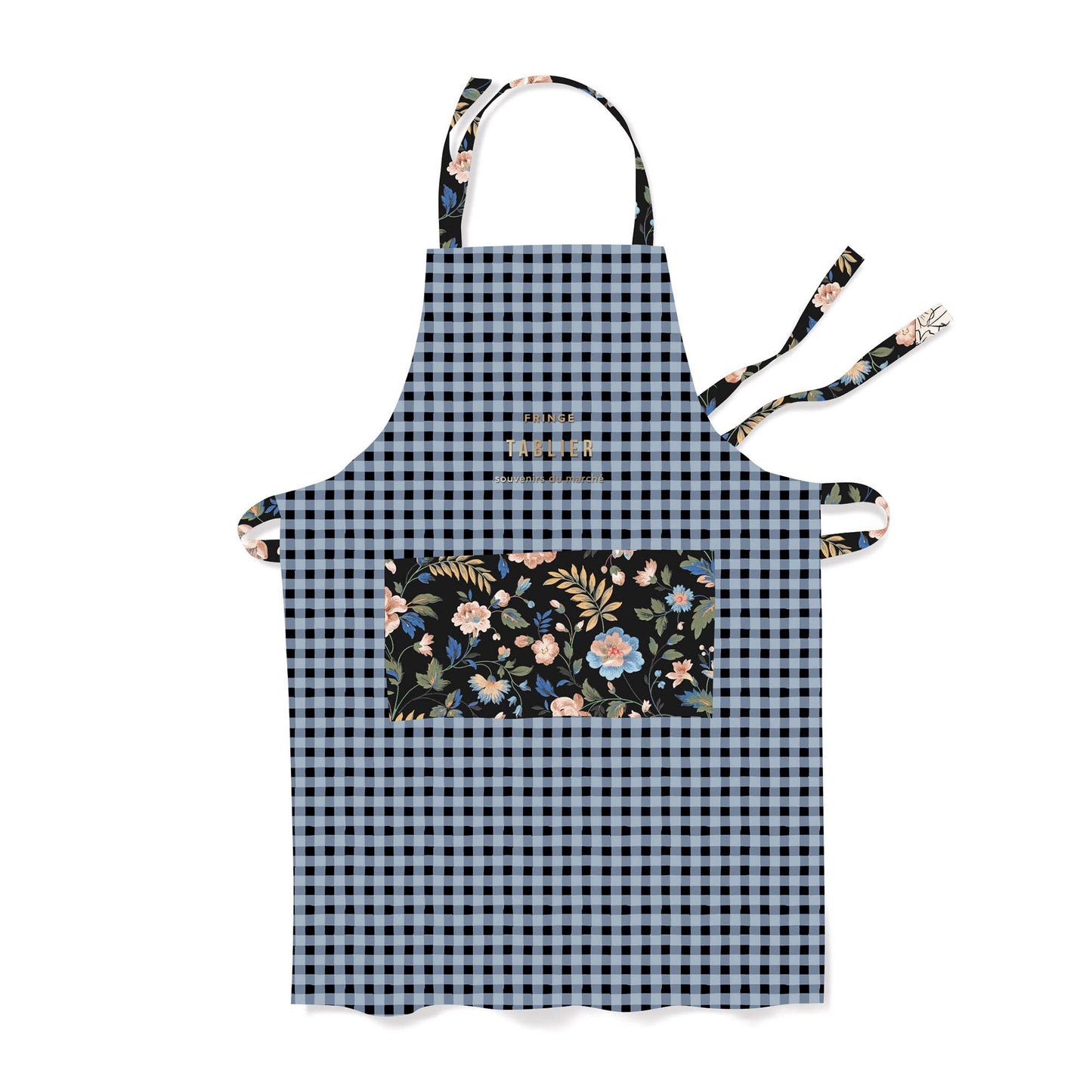 Gingham Blue -  Adjustable Apron