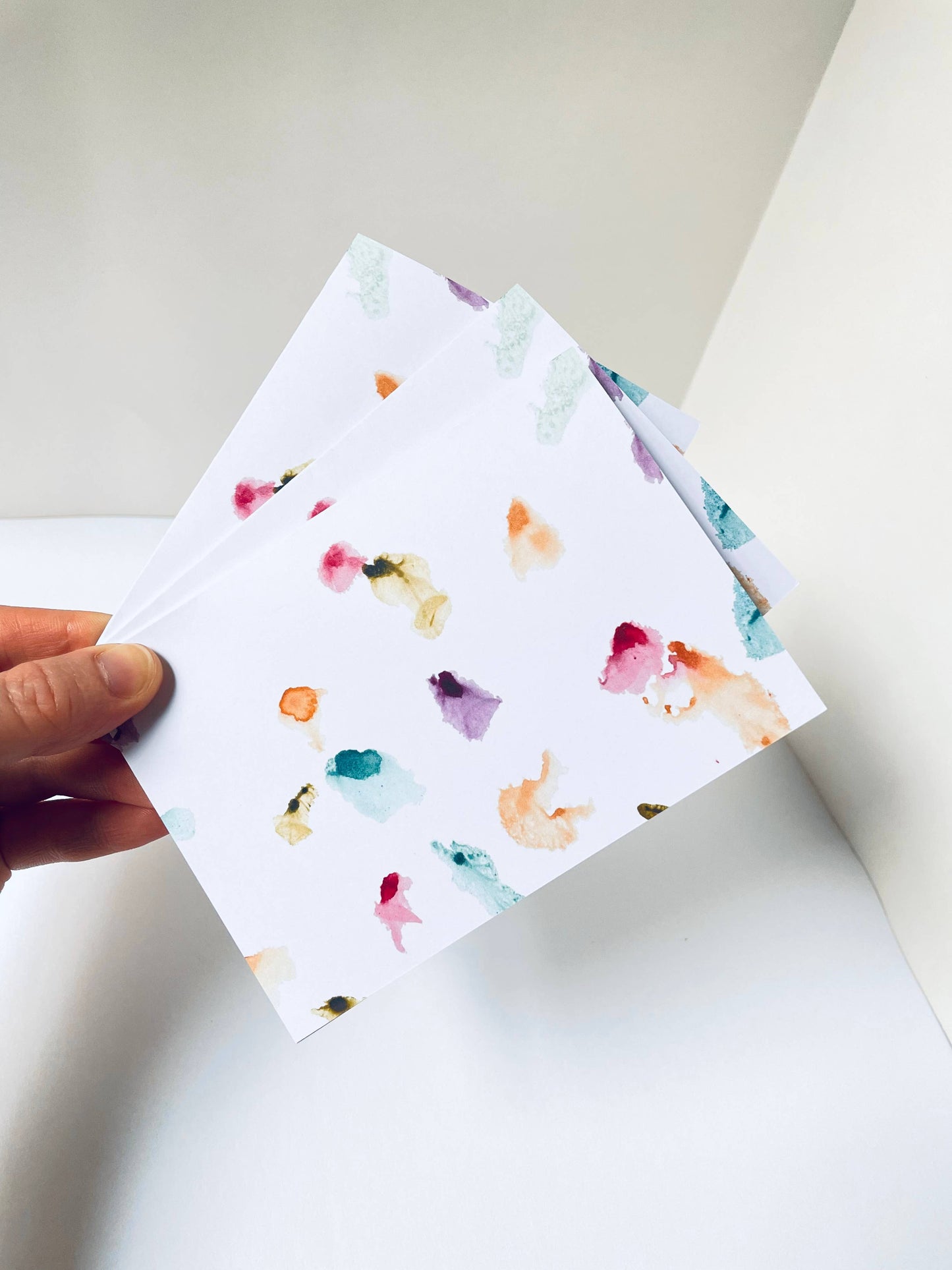 Confetti Watercolor Boxed Card Set, 100% Recycled Paper, Fun