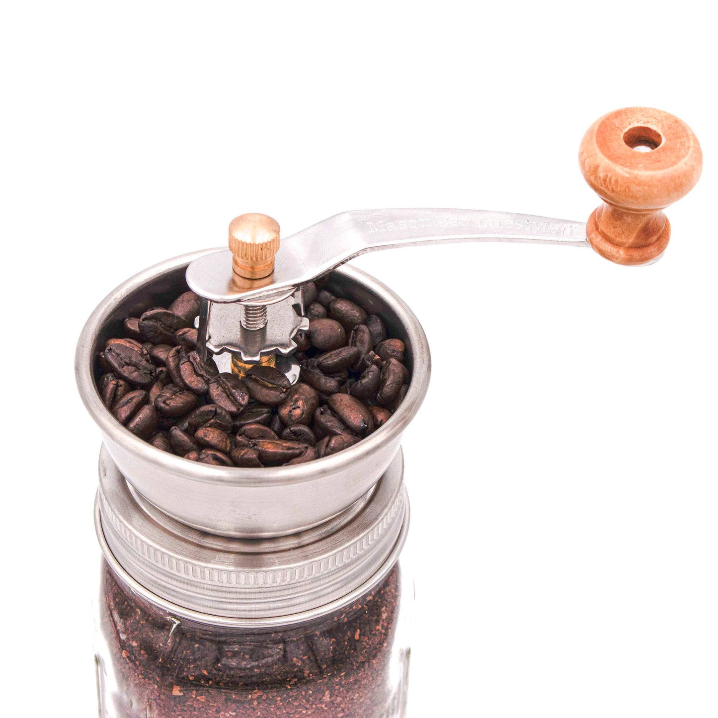 Coffee and Spice Grinder Lid for Mason Jars