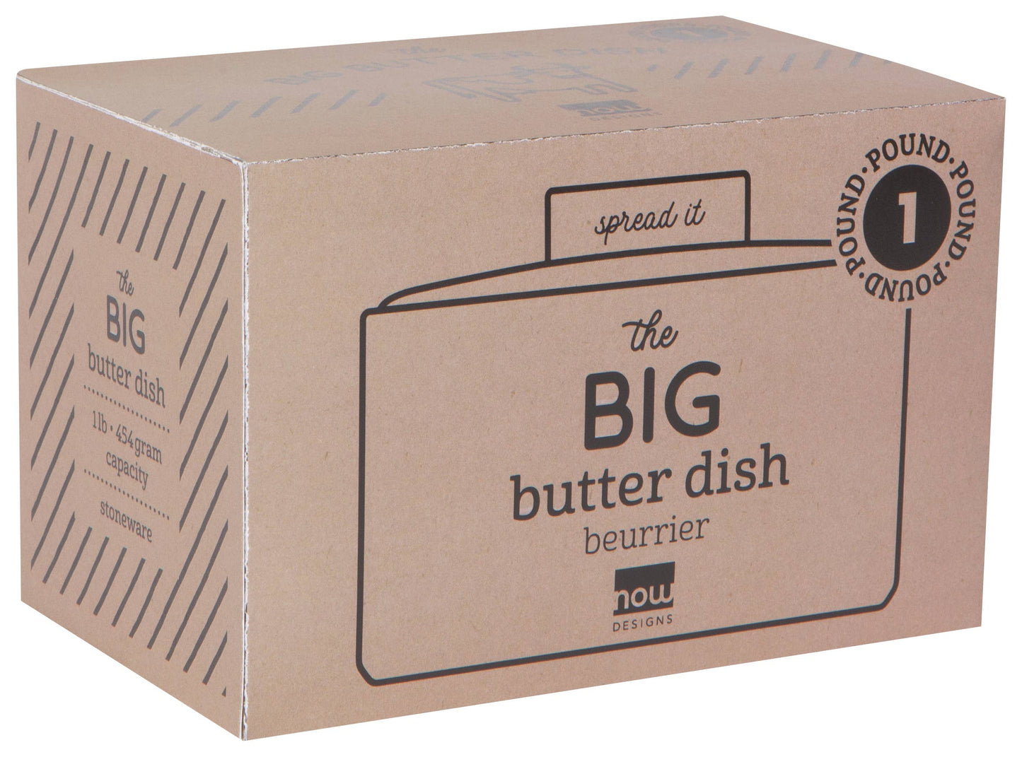 Butter Dish White 1 Lb