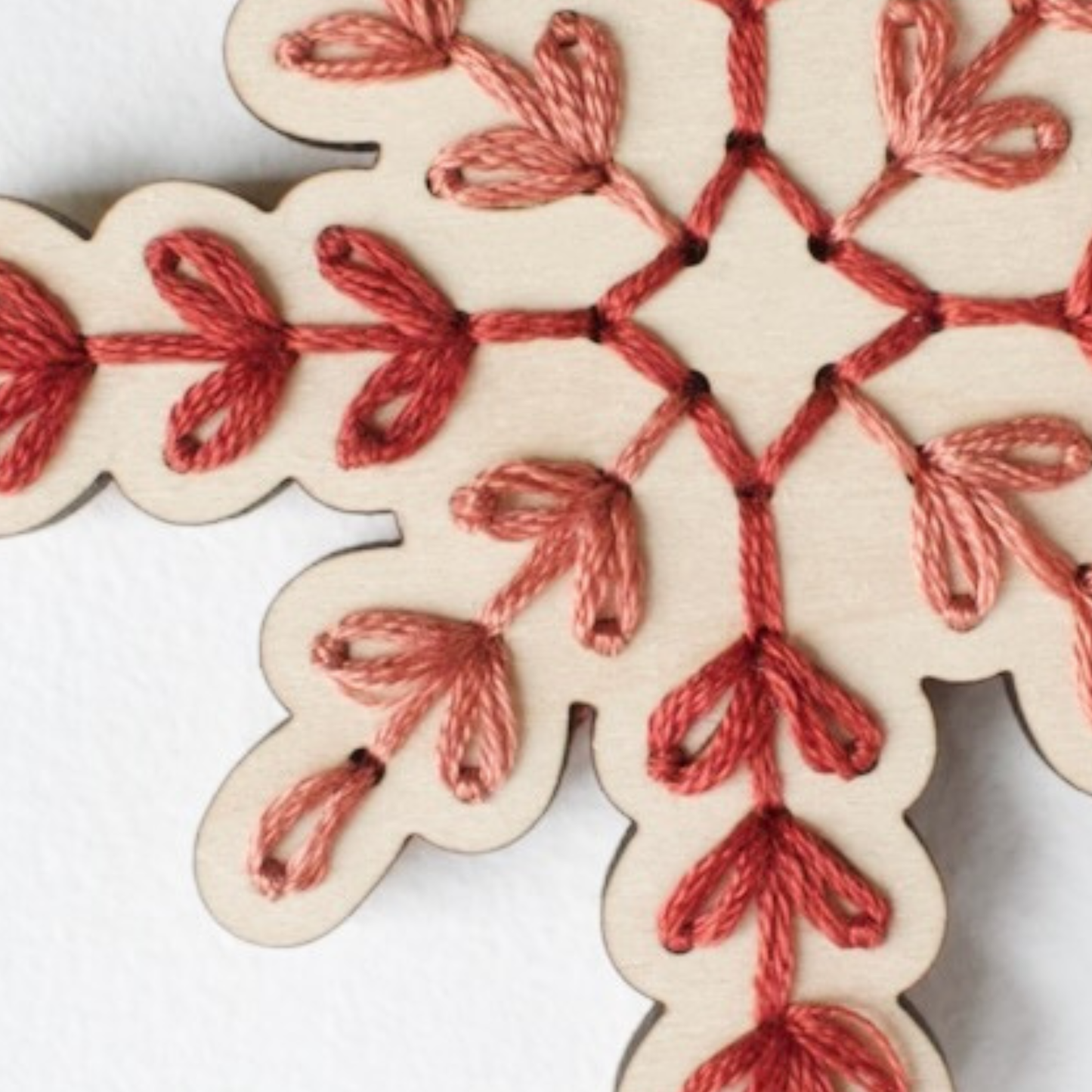 Vintage Snowflake Ornament Embroidery DIY Kit