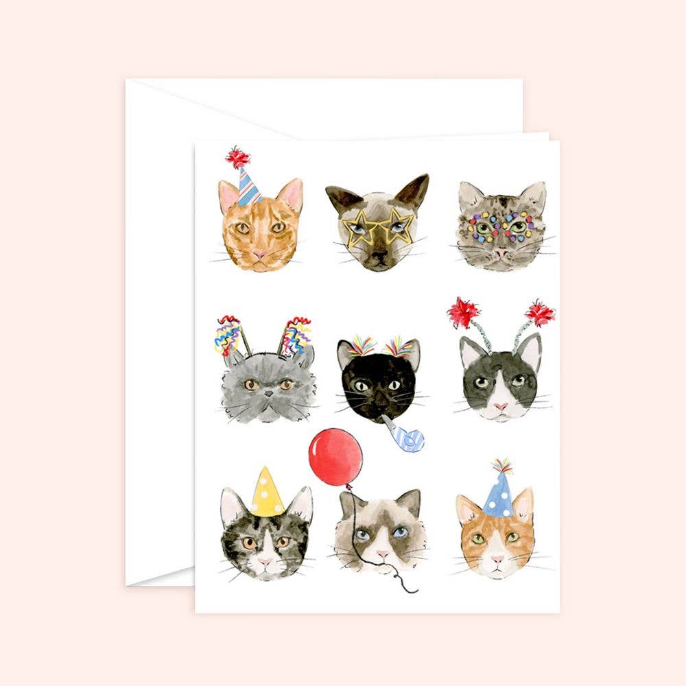 Birthday Cats Greeting Card