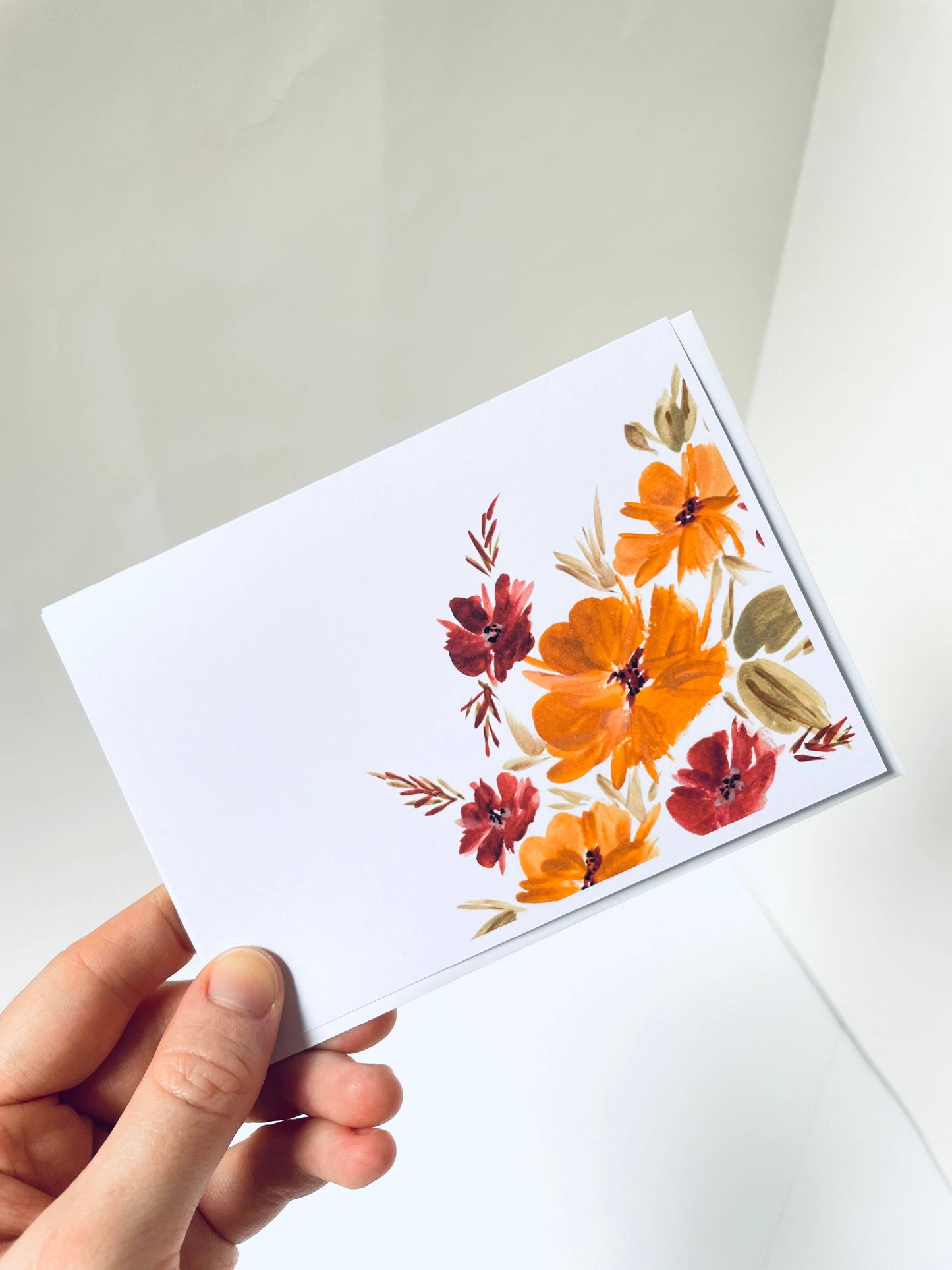 Blank Yellow Floral Handmade Card, Pretty Stationery Set