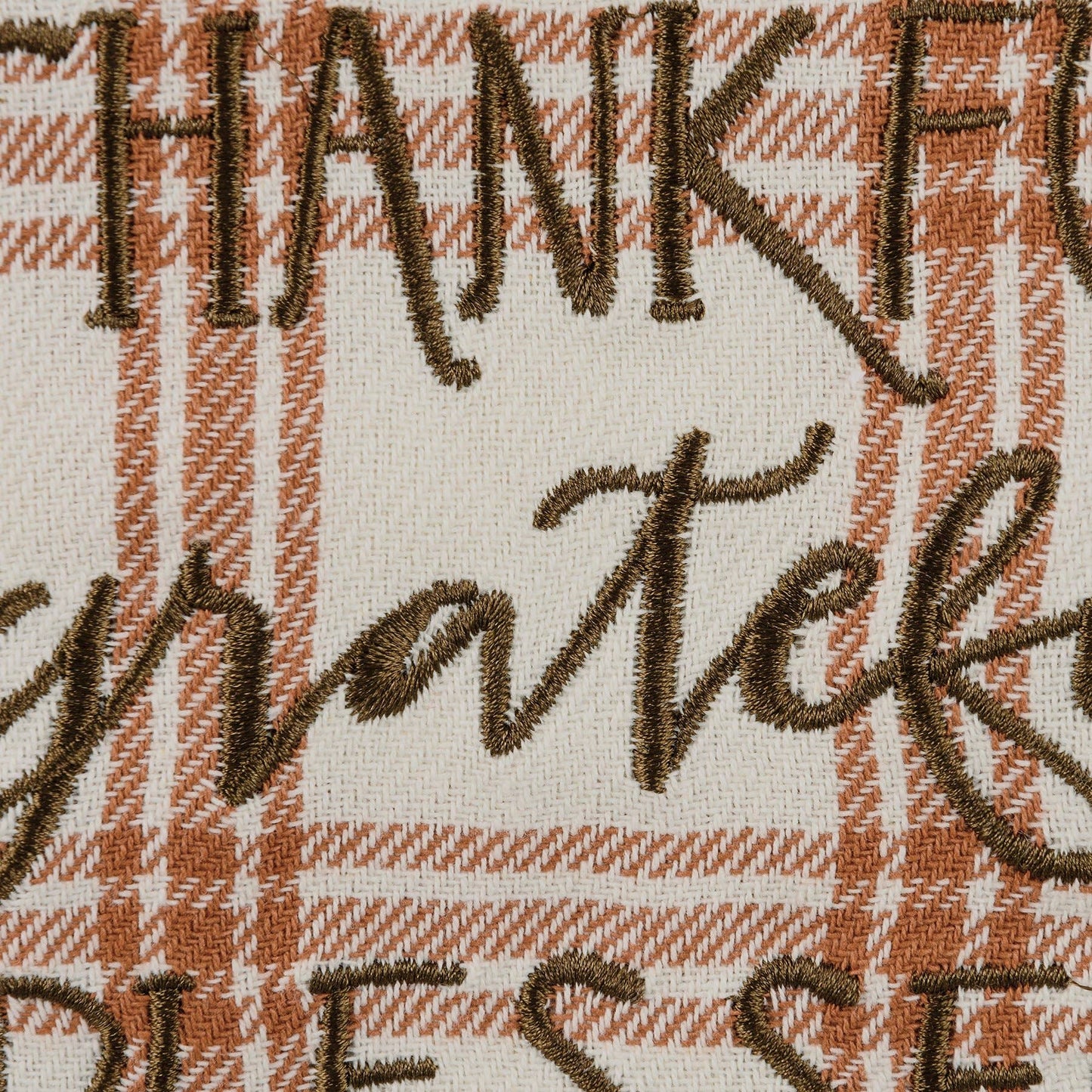 Thankful Grateful Blessed Plaid Kitchen Towel