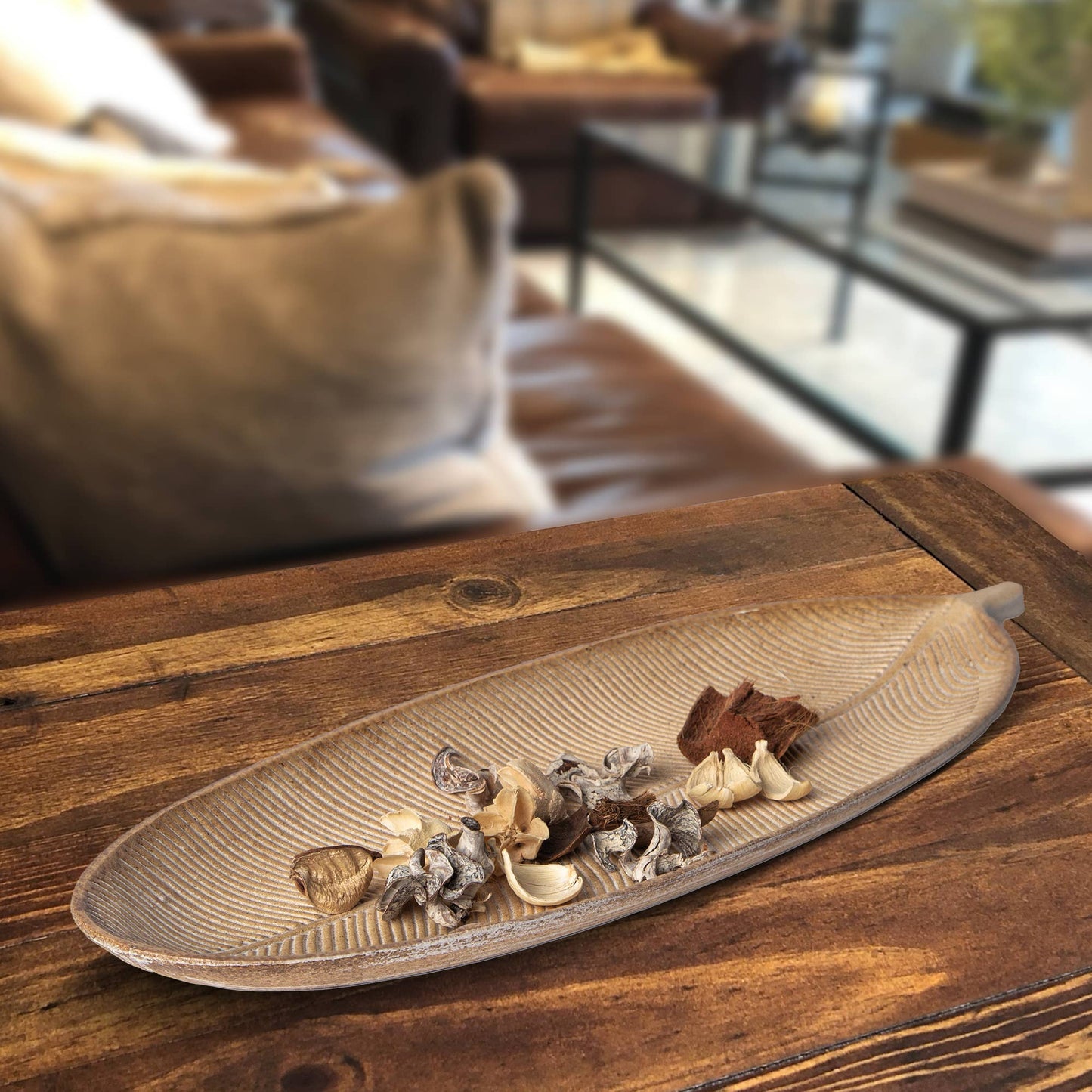 Long Leaf Wood Tray