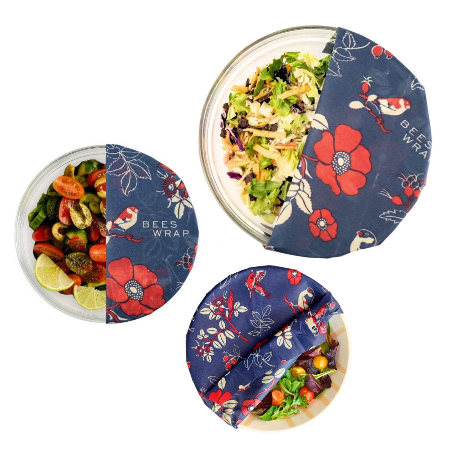 New! Botanical Hex Hugger™ Bowl Cover 3 Pack