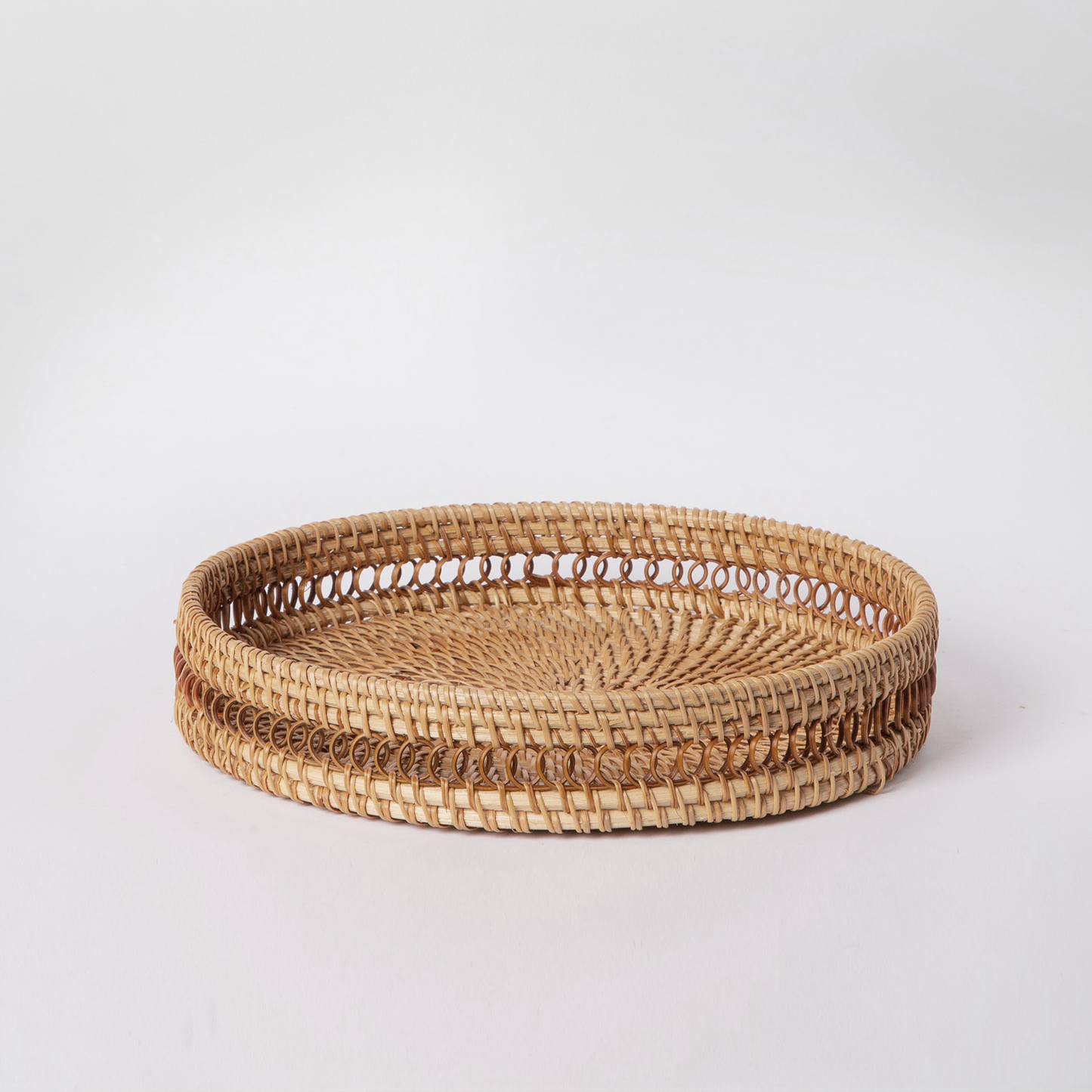 Small Round Rattan Tray