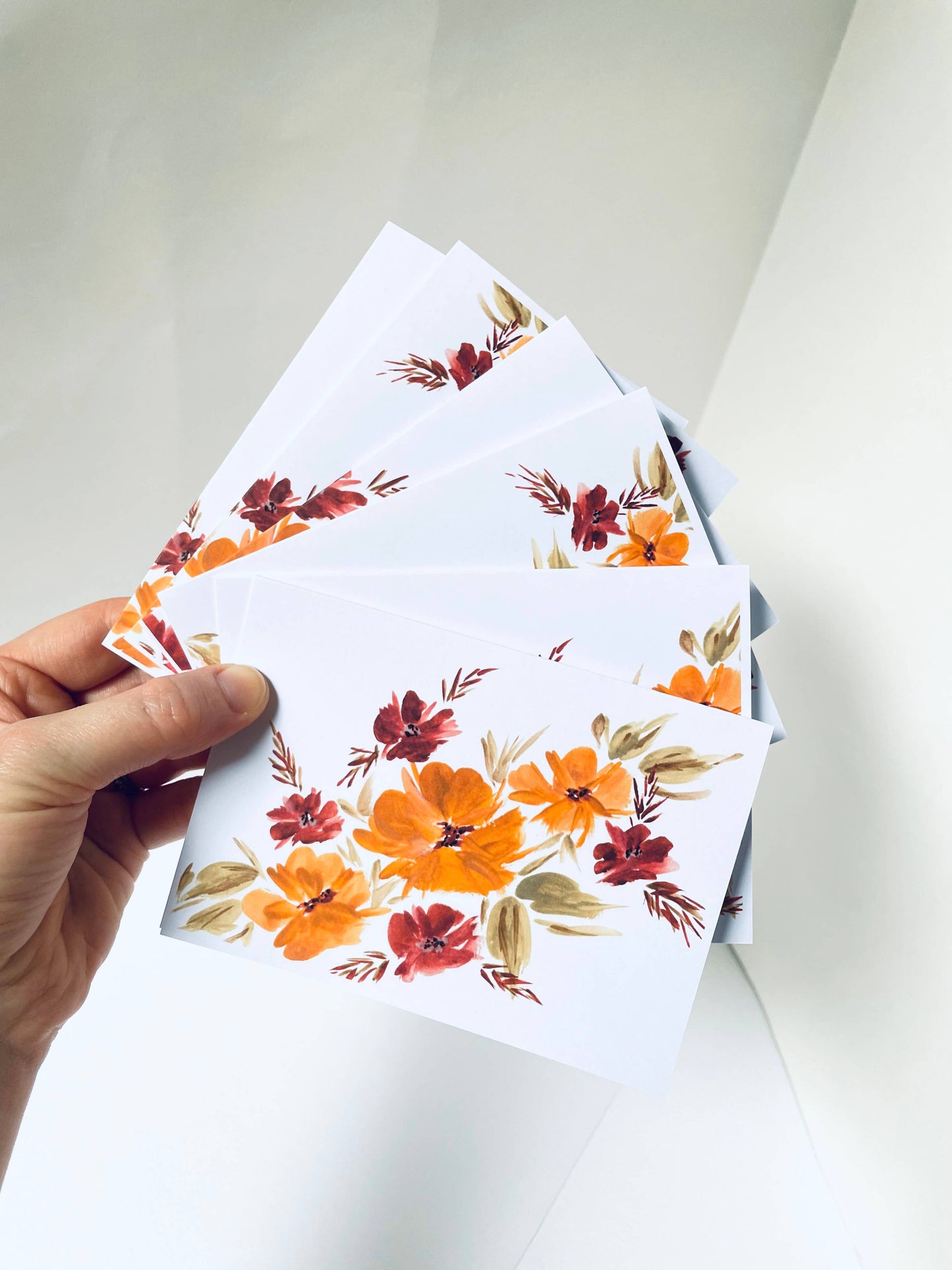 Blank Yellow Floral Handmade Card, Pretty Stationery Set