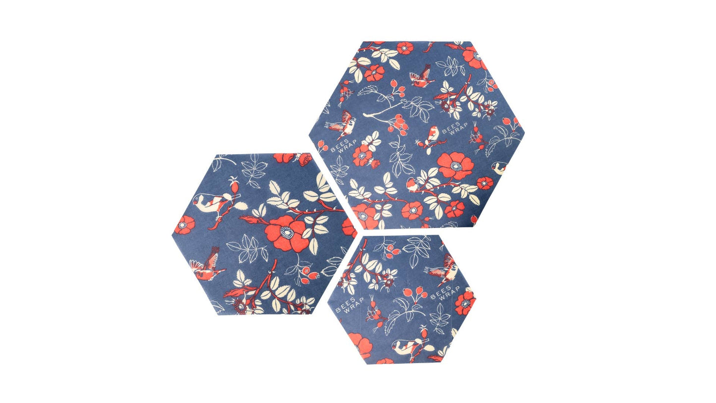 New! Botanical Hex Hugger™ Bowl Cover 3 Pack