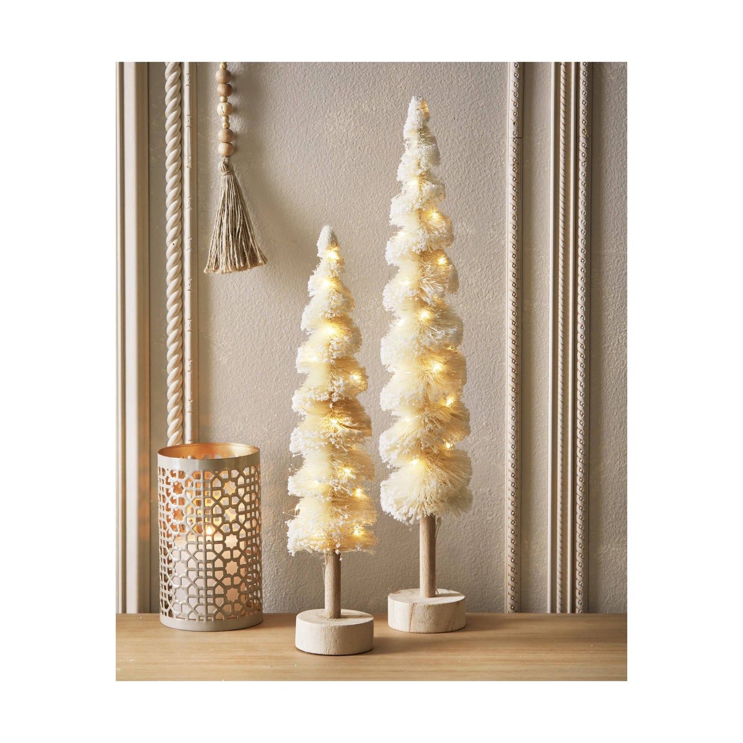 Snowtipped Spiral Sisal Tree Small - Natural