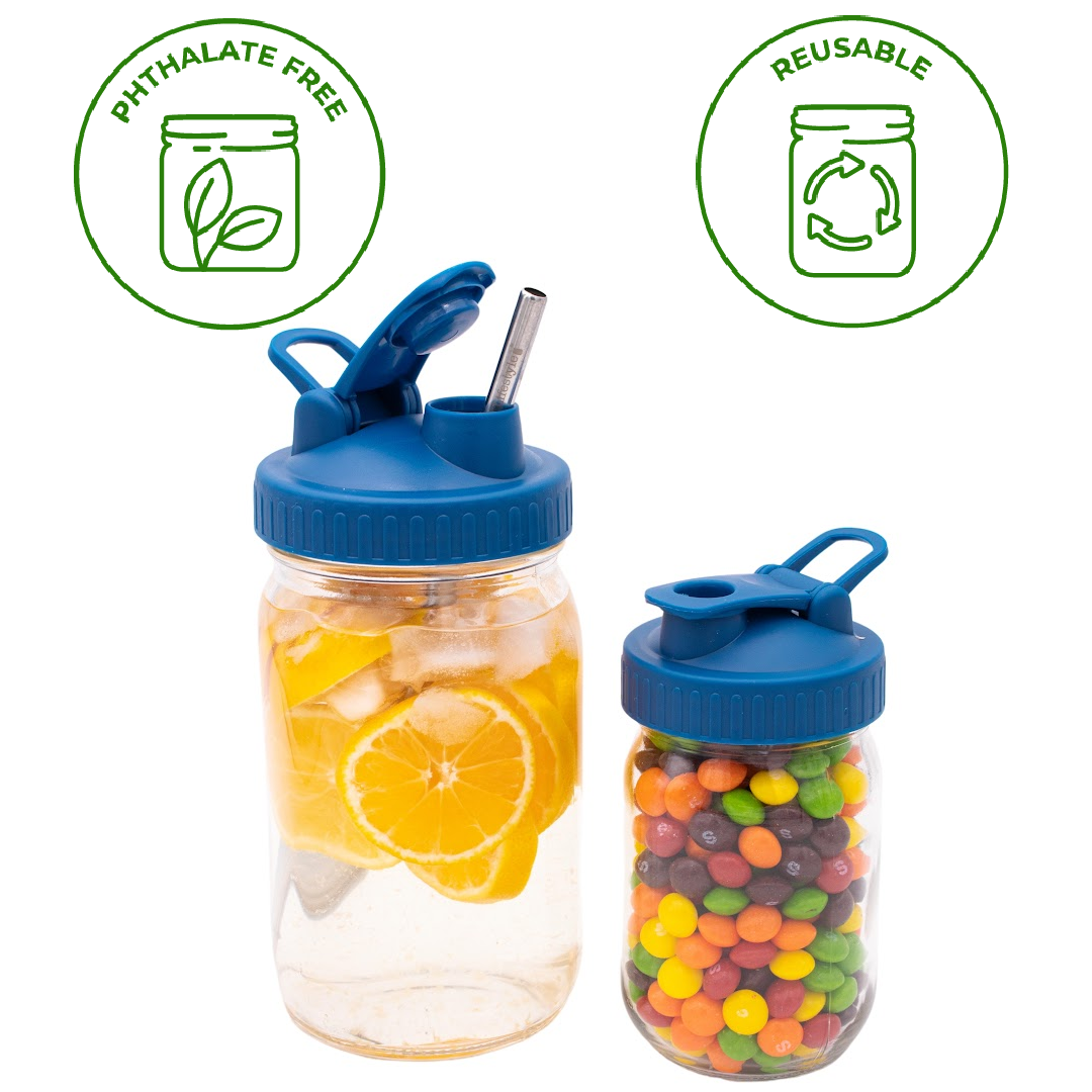 Pour & Store Lid with Carry Loop for Mason Jars