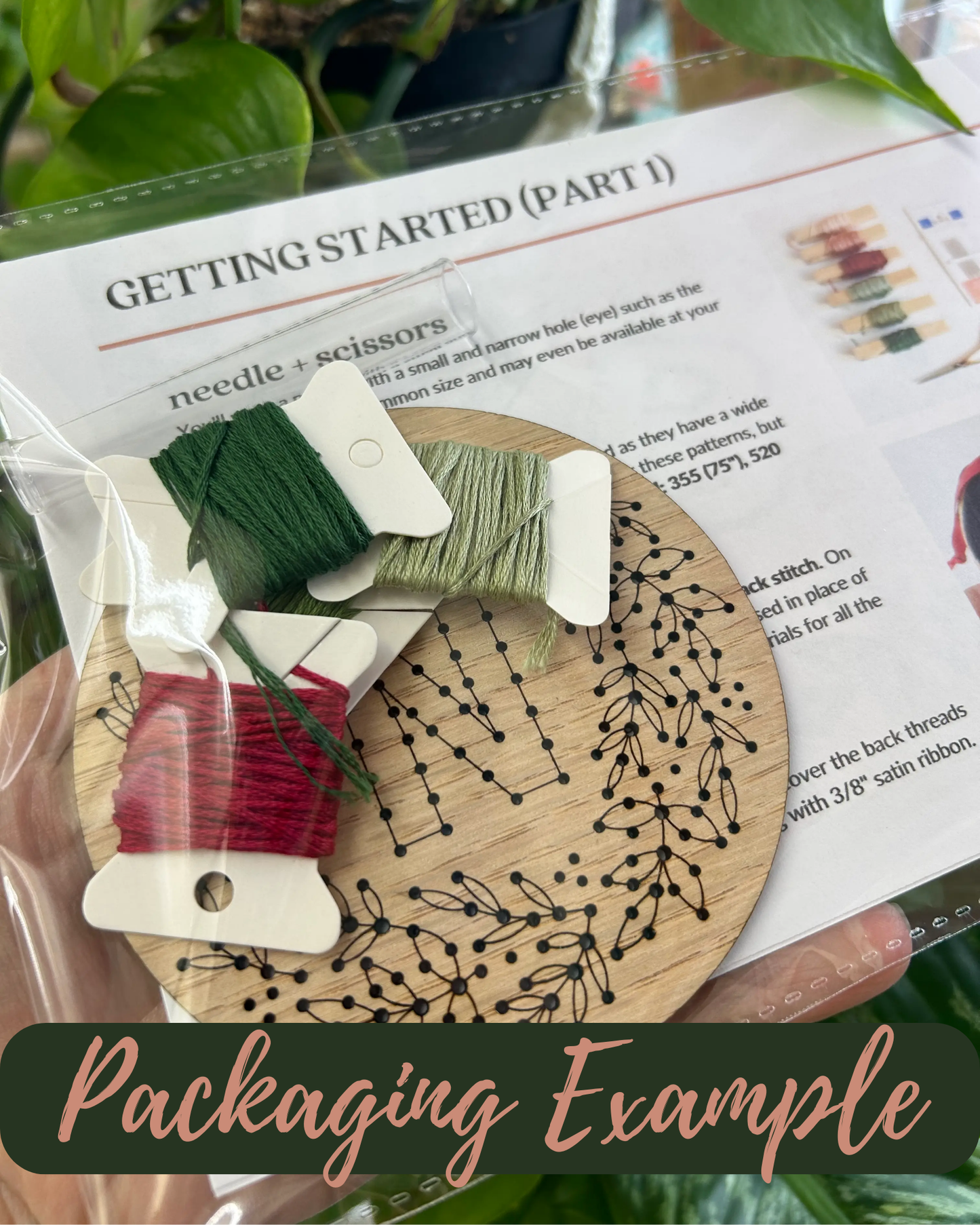 Christmas Tree Ornament Embroidery DIY Kit