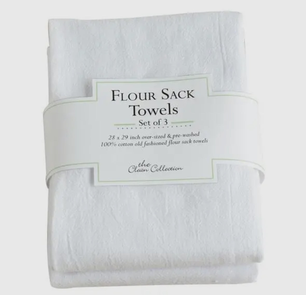 Set of 3 White Flour Sack Towels