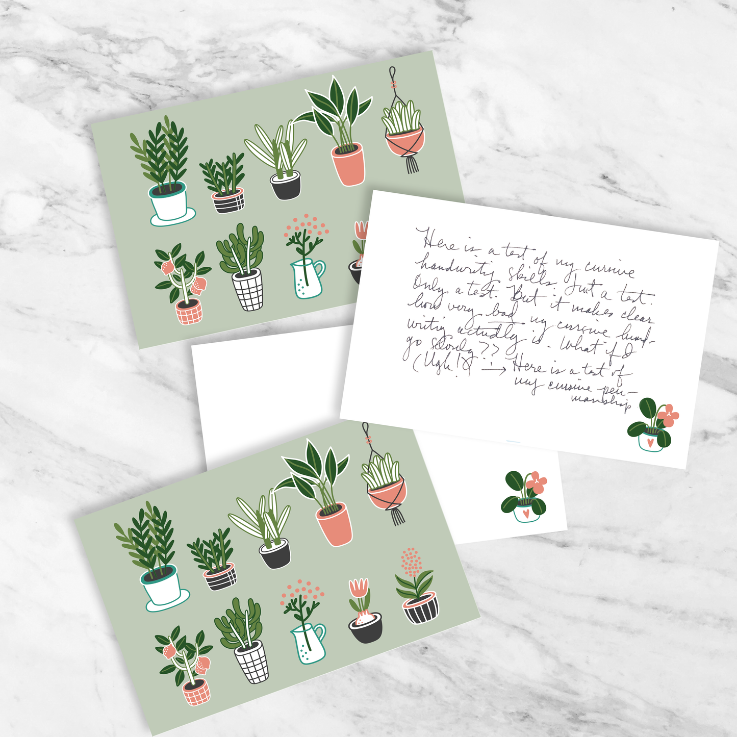 Plant Lady Stationery Set of 12 Notecards & Envelopes