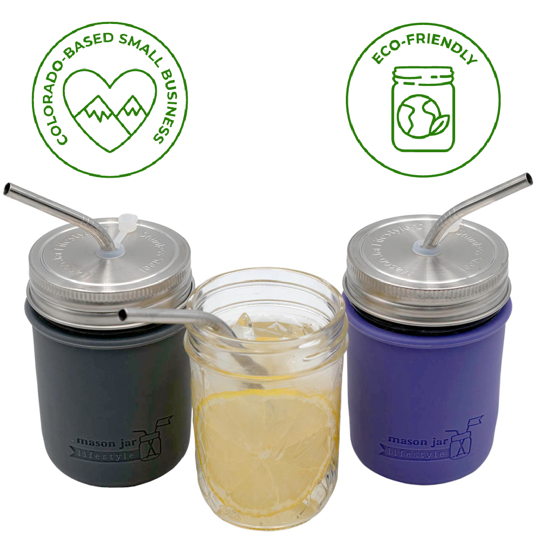 Stainless Steel Straw Hole Tumbler Lids for Mason Jars