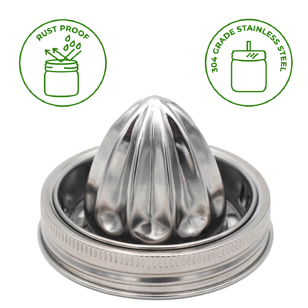 Stainless Steel Juicing Lid for Wide Mouth Mason Jars