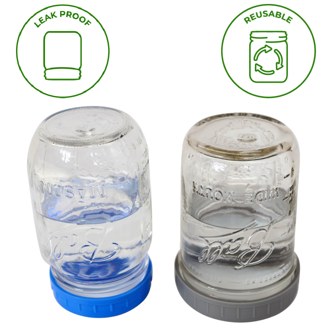 MJL Leak Proof Plastic Storage Lids for Mason Jars