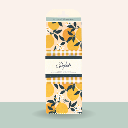 Beeswax Food Wraps: Amalfi Lemons Set of 3