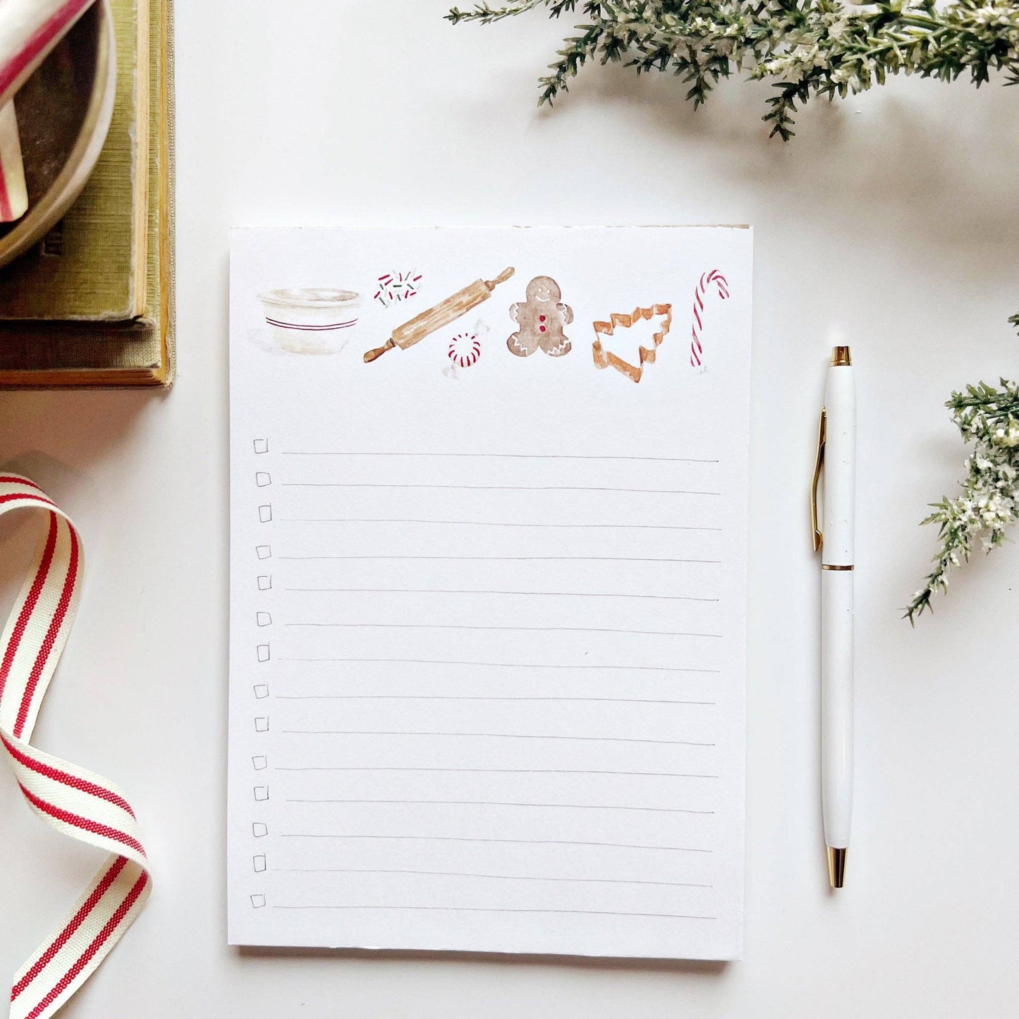 Christmas checklist notepad