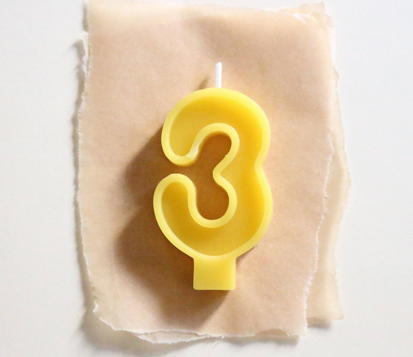 Beeswax Number Candles