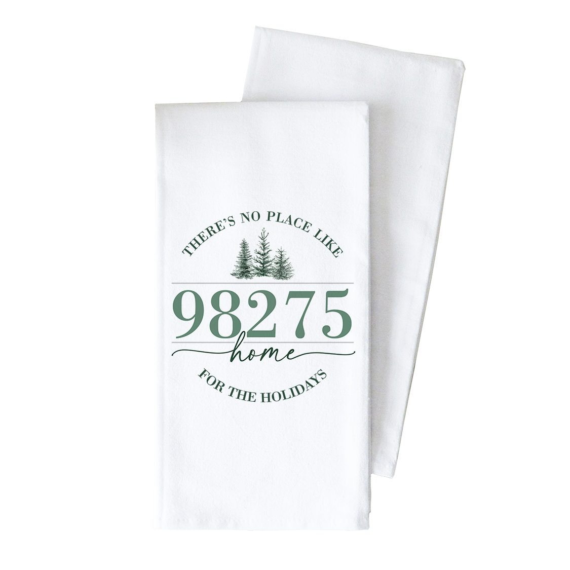 Custom Home for the holidays Tea Towel