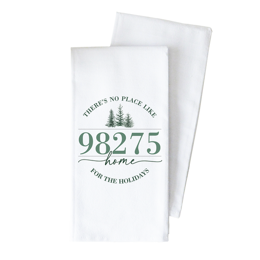 Custom Home for the holidays Tea Towel