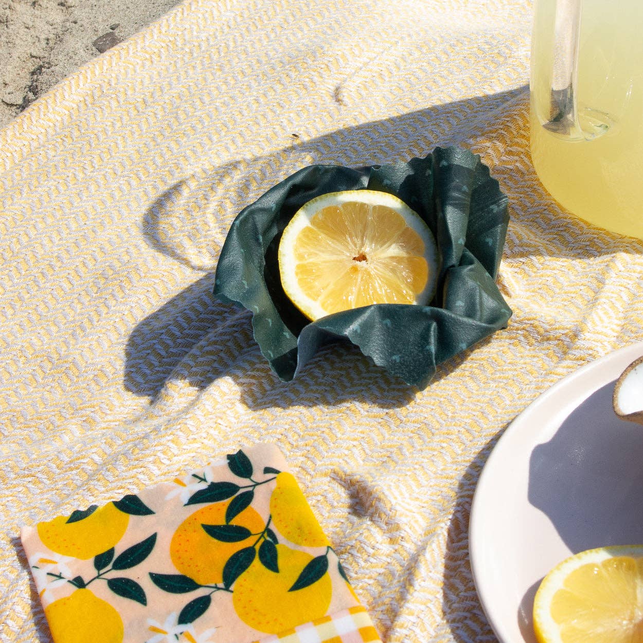 Beeswax Food Wraps: Amalfi Lemons Set of 3