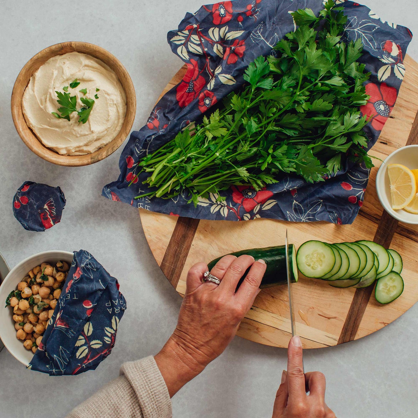 New! Botanical Hex Hugger™ Bowl Cover 3 Pack