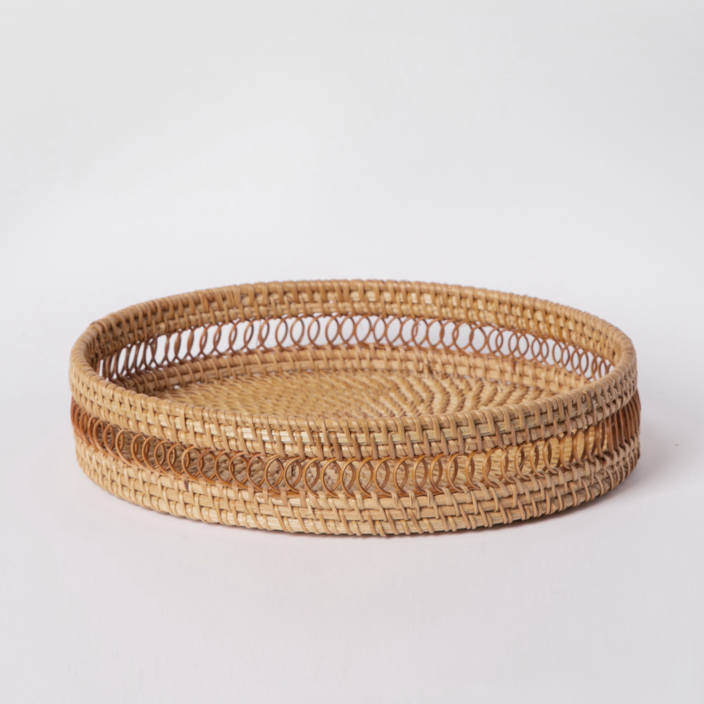 Small Round Rattan Tray