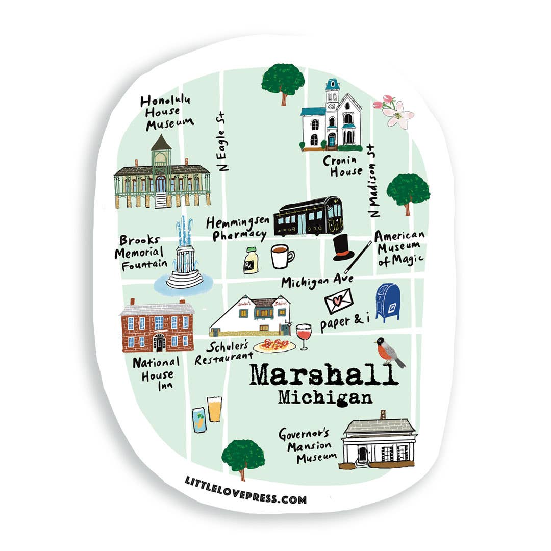 Custom City Map Sticker