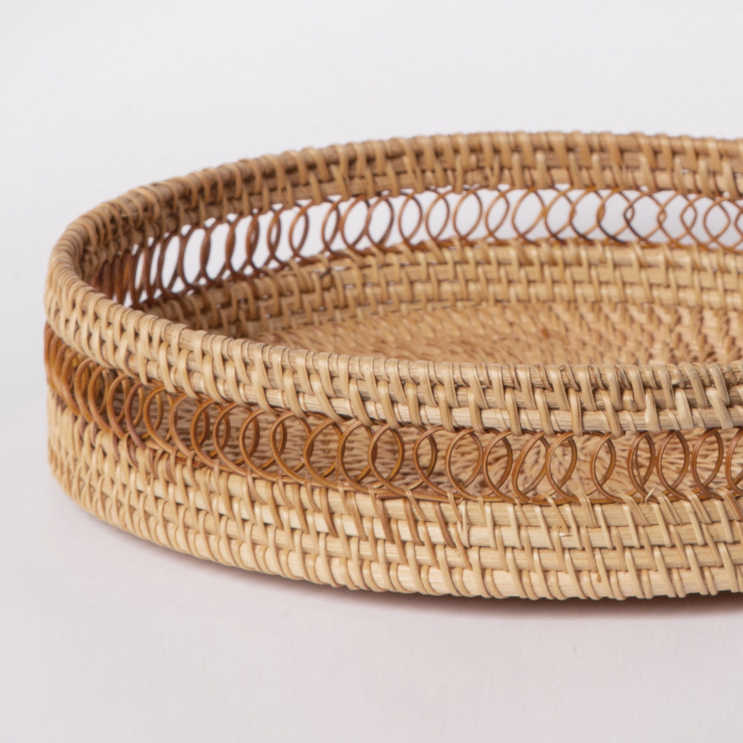 Small Round Rattan Tray