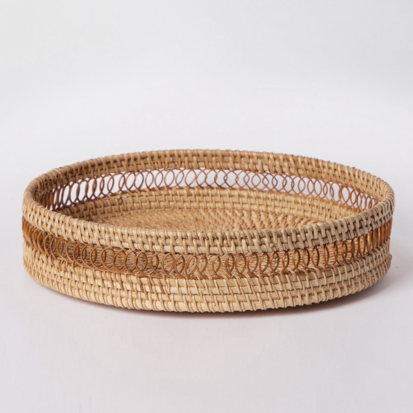 Small Round Rattan Tray